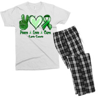 Peace Love Cure Liver Cancer Men's T-shirt Pajama Set | Artistshot