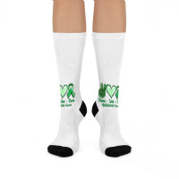 Peace Love Cure Gallbladder Cancer Crew Socks | Artistshot