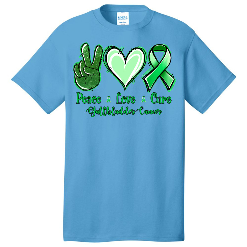 Peace Love Cure Gallbladder Cancer Basic T-shirt | Artistshot