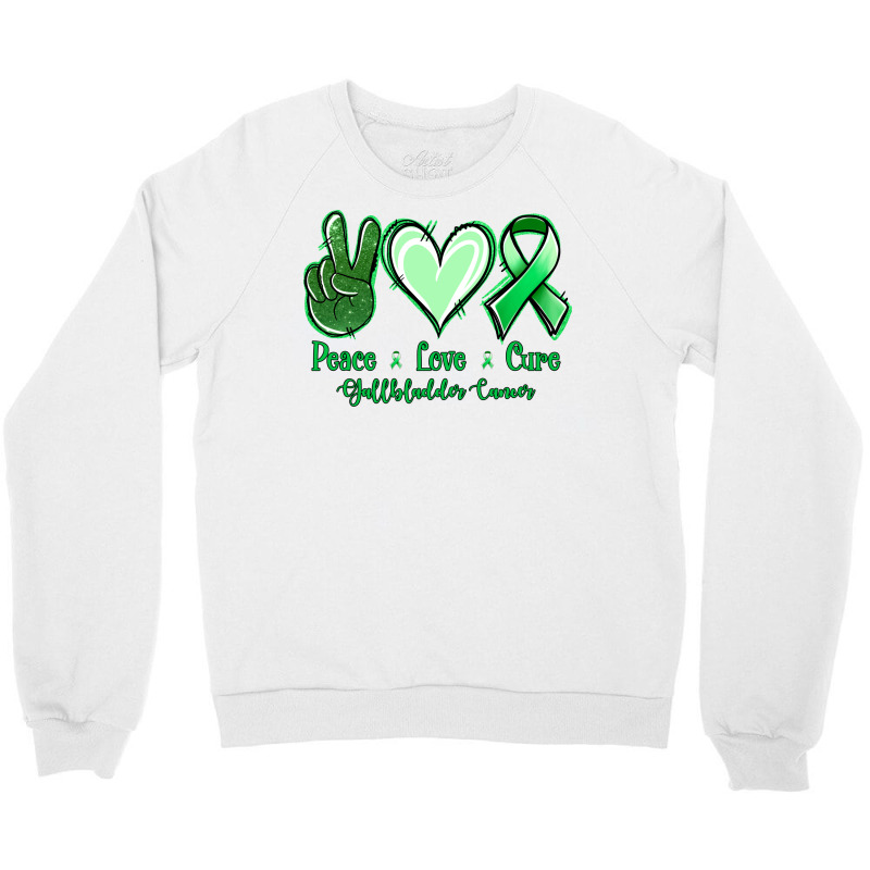 Peace Love Cure Gallbladder Cancer Crewneck Sweatshirt | Artistshot