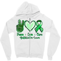 Peace Love Cure Gallbladder Cancer Zipper Hoodie | Artistshot