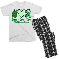 Peace Love Cure Gallbladder Cancer Men's T-shirt Pajama Set | Artistshot