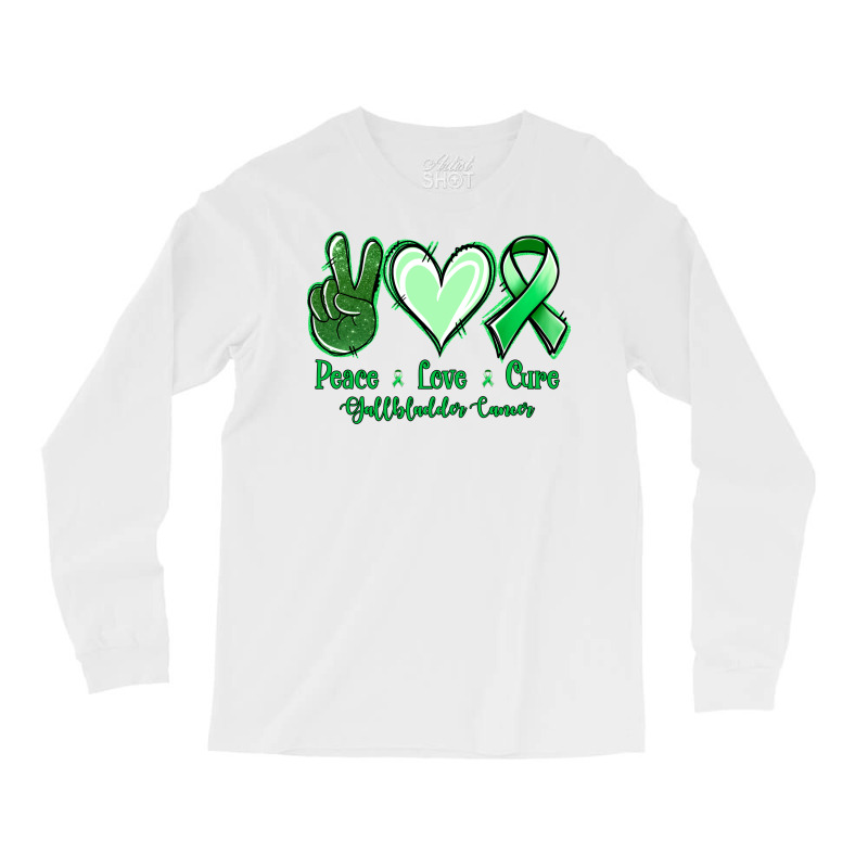 Peace Love Cure Gallbladder Cancer Long Sleeve Shirts | Artistshot