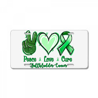 Peace Love Cure Gallbladder Cancer License Plate | Artistshot