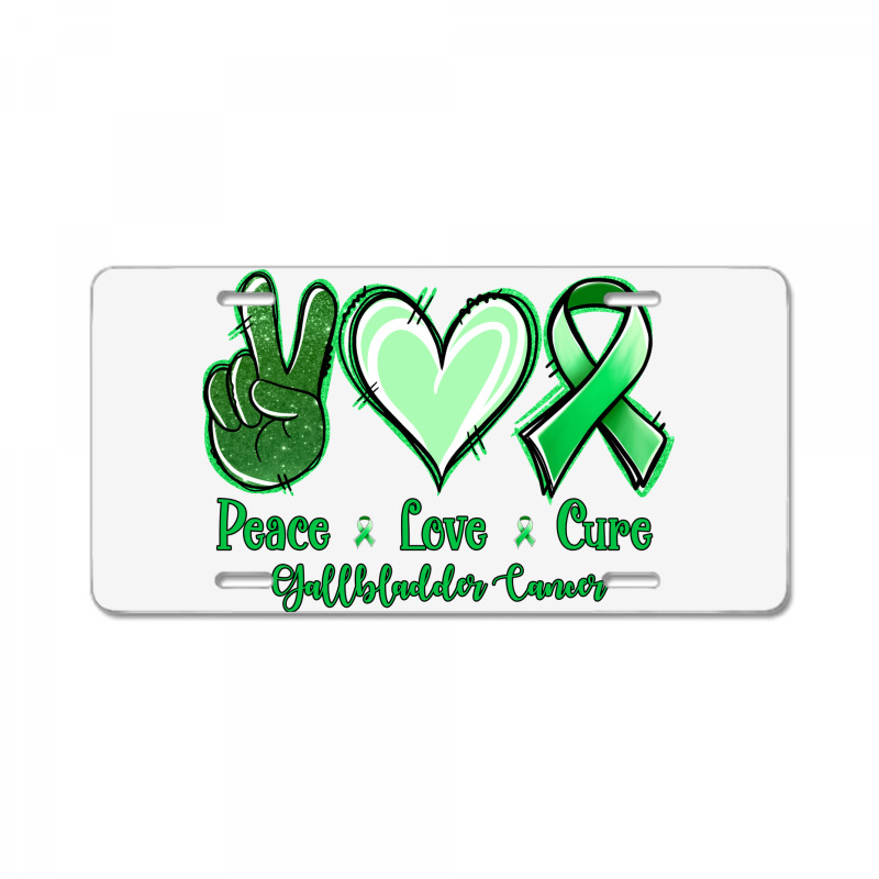 Peace Love Cure Gallbladder Cancer License Plate | Artistshot