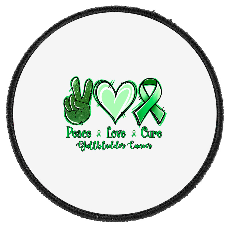 Peace Love Cure Gallbladder Cancer Round Patch | Artistshot