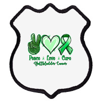 Peace Love Cure Gallbladder Cancer Shield Patch | Artistshot