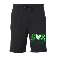 Peace Love Cure Gallbladder Cancer Fleece Short | Artistshot