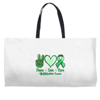 Peace Love Cure Gallbladder Cancer Weekender Totes | Artistshot