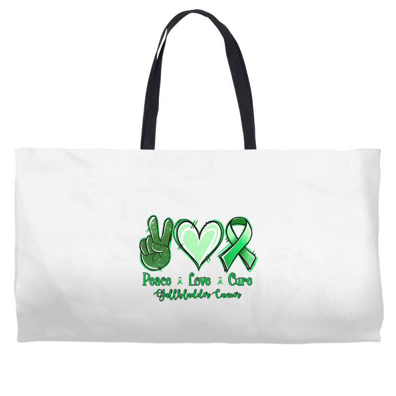 Peace Love Cure Gallbladder Cancer Weekender Totes | Artistshot