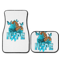 Hope Teal Ribbon Ovarian Cancer Nails Full Set Car Mats | Artistshot