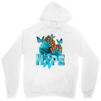 Hope Teal Ribbon Ovarian Cancer Nails Unisex Hoodie | Artistshot