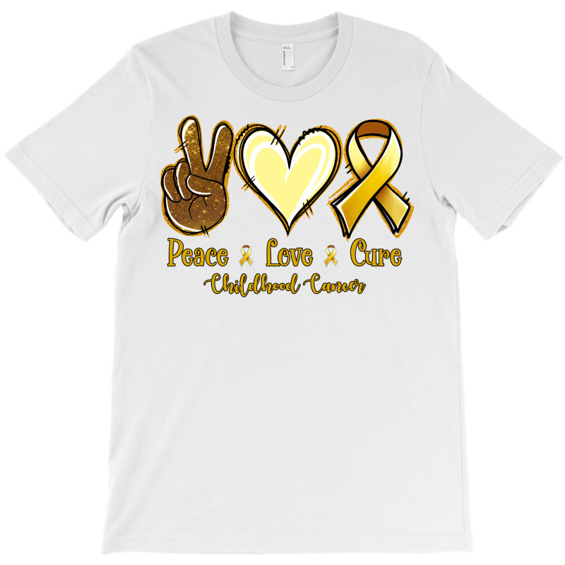 Peace Love Cure Bone Cancer T-shirt | Artistshot