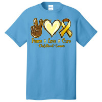 Peace Love Cure Bone Cancer Basic T-shirt | Artistshot