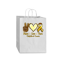 Peace Love Cure Bone Cancer Mart Paper Bag -13 X 7 X 17 | Artistshot