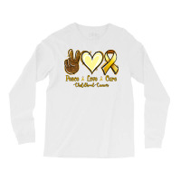 Peace Love Cure Bone Cancer Long Sleeve Shirts | Artistshot