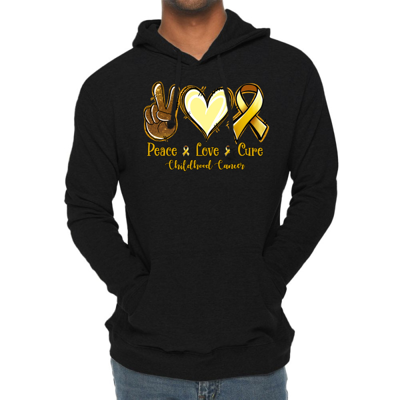 Peace Love Cure Bone Cancer Lightweight Hoodie | Artistshot