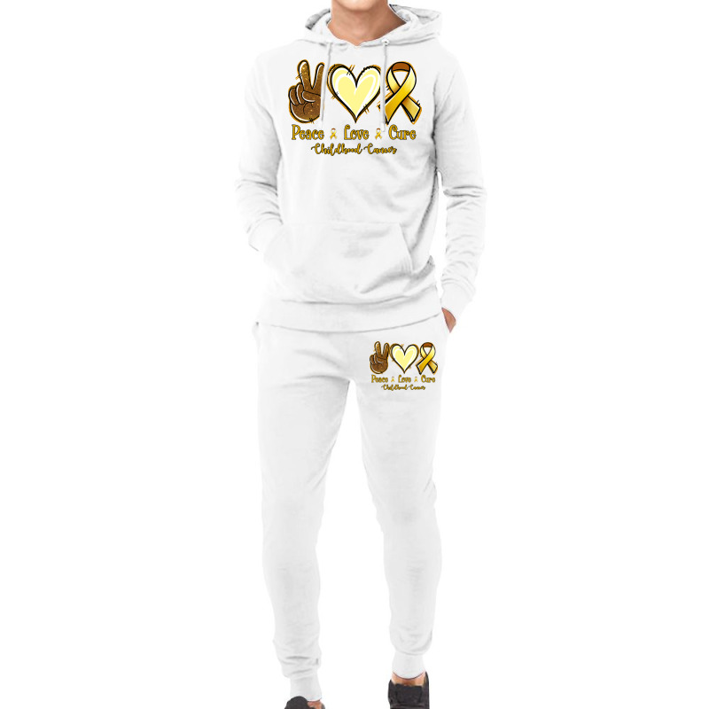 Peace Love Cure Bone Cancer Hoodie & Jogger Set | Artistshot