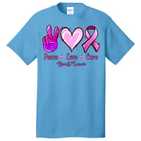 Peace Love Cure Breast Cancer Basic T-shirt | Artistshot