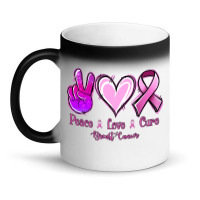 Peace Love Cure Breast Cancer Magic Mug | Artistshot