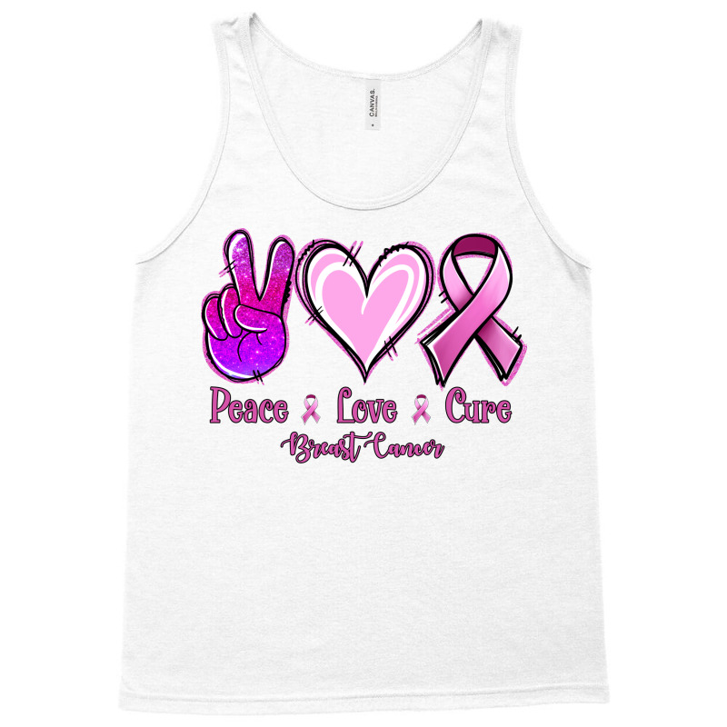 Peace Love Cure Breast Cancer Tank Top | Artistshot