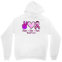 Peace Love Cure Breast Cancer Unisex Hoodie | Artistshot