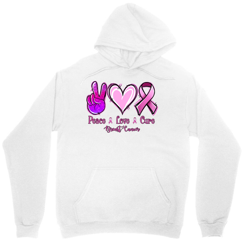 Peace Love Cure Breast Cancer Unisex Hoodie | Artistshot