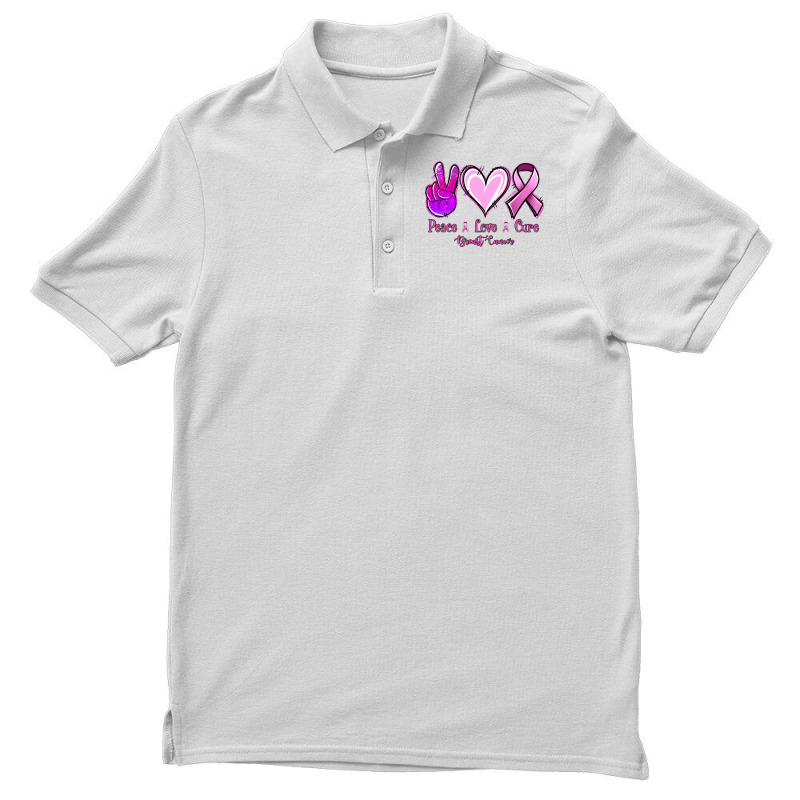 Peace Love Cure Breast Cancer Men's Polo Shirt | Artistshot