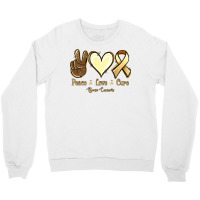 Peace Love Cure Bone Cancer Crewneck Sweatshirt | Artistshot