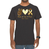 Peace Love Cure Bone Cancer Vintage T-shirt | Artistshot