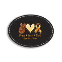 Peace Love Cure Appendix Cancer Oval Leatherette Patch | Artistshot