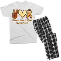 Peace Love Cure Appendix Cancer Men's T-shirt Pajama Set | Artistshot