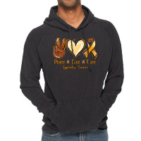 Peace Love Cure Appendix Cancer Vintage Hoodie | Artistshot