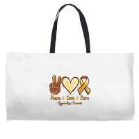 Peace Love Cure Appendix Cancer Weekender Totes | Artistshot