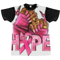 Hope Breast Cancer Nails Graphic T-shirt | Artistshot