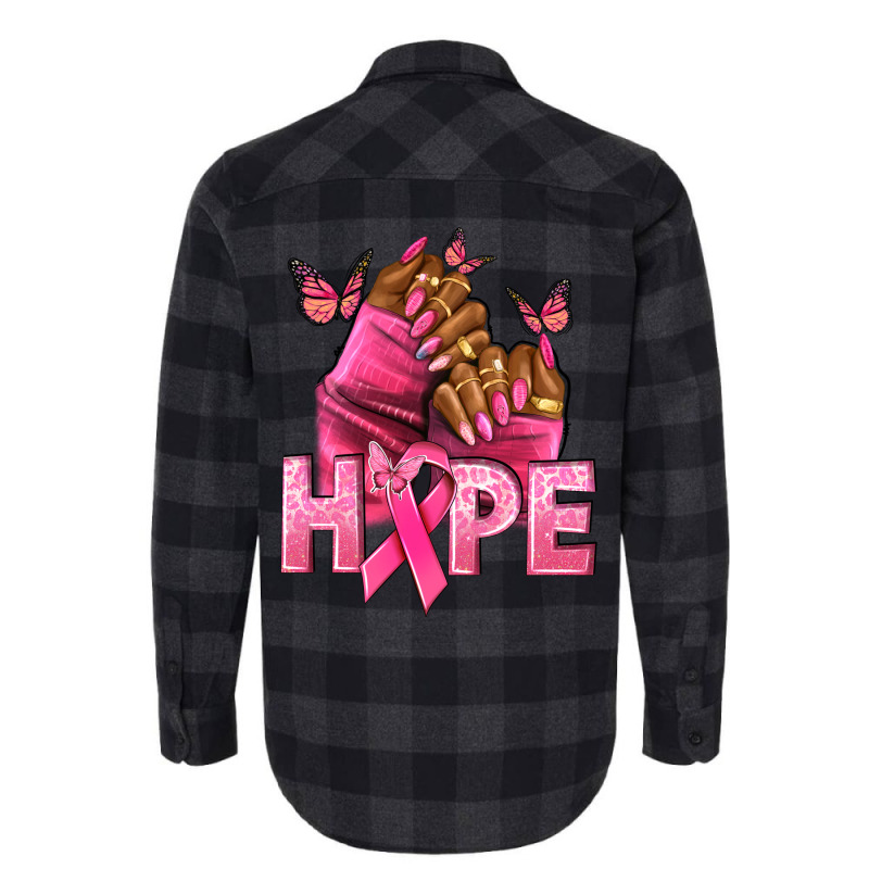 Hope Breast Cancer Nails Flannel Shirt | Artistshot