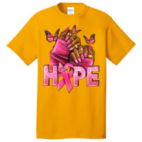 Hope Breast Cancer Nails Basic T-shirt | Artistshot