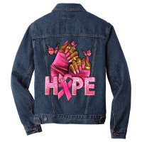 Hope Breast Cancer Nails Men Denim Jacket | Artistshot