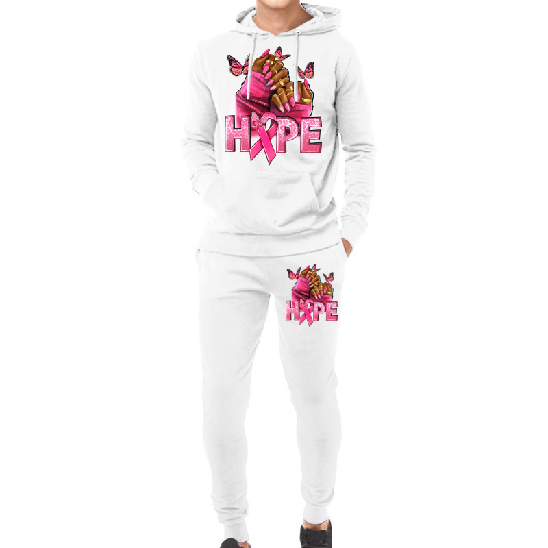 Hope Breast Cancer Nails Hoodie & Jogger Set | Artistshot