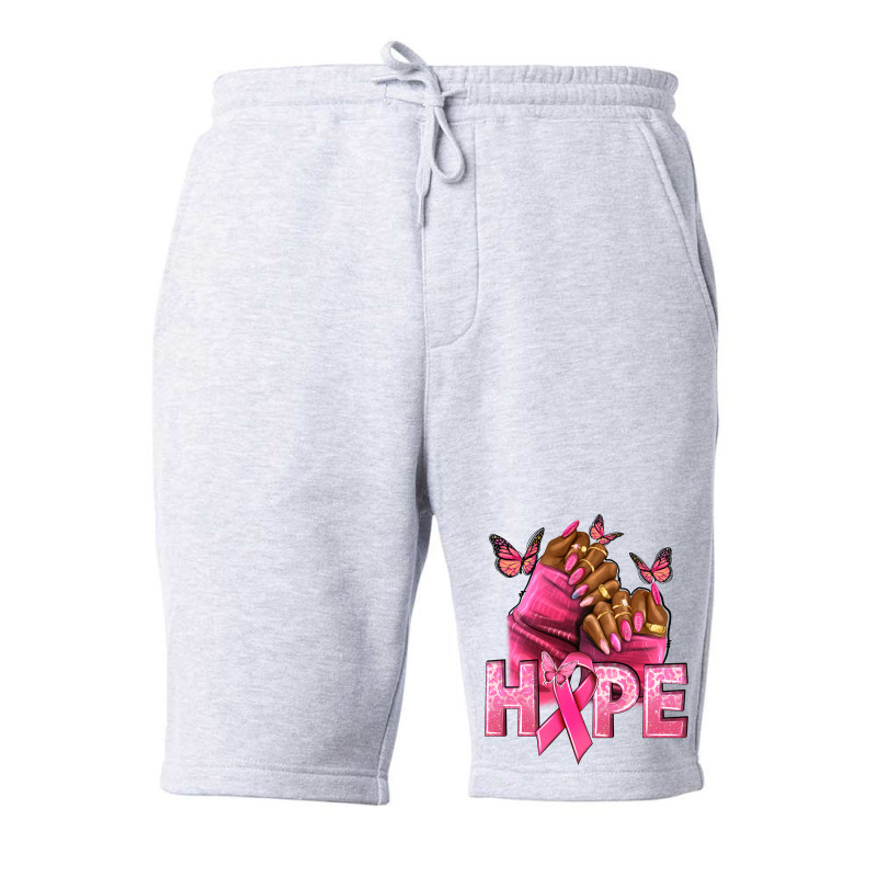 Hope Breast Cancer Nails Fleece Short | Artistshot