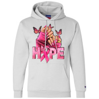 Hope Breast Cancer Caucasian Hand Nails Champion Hoodie | Artistshot