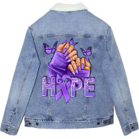 Hope All Cancers Nails Unisex Sherpa-lined Denim Jacket | Artistshot