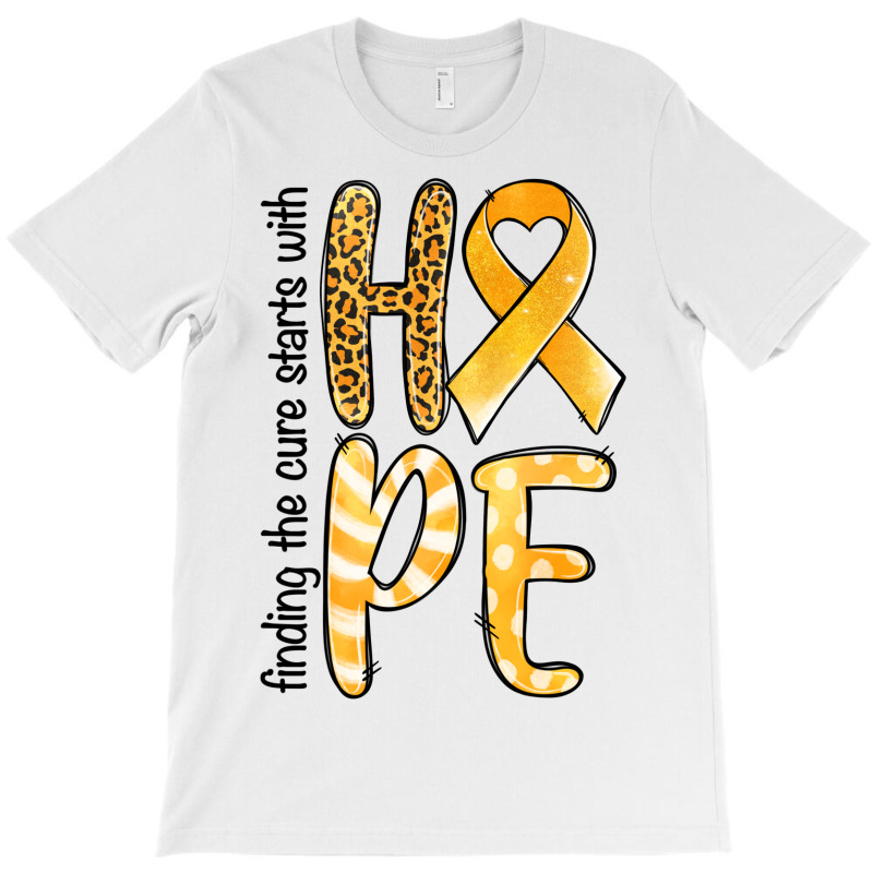 Finding The Cure Starts With Hope Childhood Cancer T-shirt | Artistshot