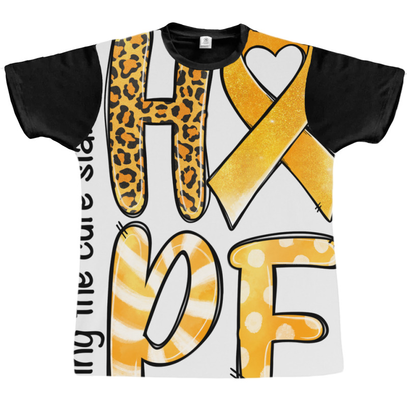 Finding The Cure Starts With Hope Childhood Cancer Graphic T-shirt | Artistshot