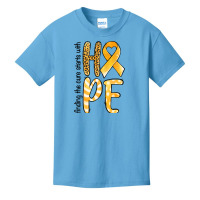 Finding The Cure Starts With Hope Childhood Cancer Basic Youth T-shirt | Artistshot