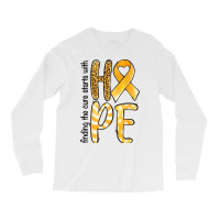 Finding The Cure Starts With Hope Childhood Cancer Long Sleeve Shirts | Artistshot