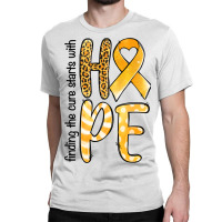 Finding The Cure Starts With Hope Childhood Cancer Classic T-shirt | Artistshot