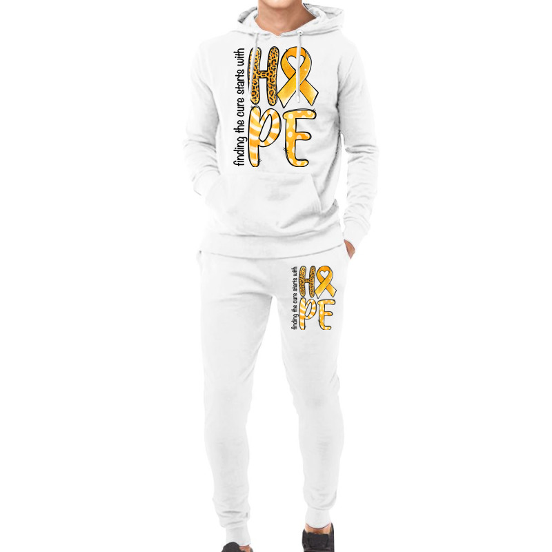 Finding The Cure Starts With Hope Childhood Cancer Hoodie & Jogger Set | Artistshot