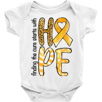 Finding The Cure Starts With Hope Childhood Cancer Baby Bodysuit | Artistshot