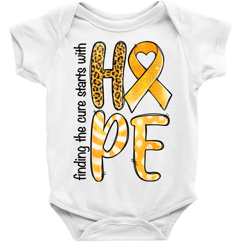 Finding The Cure Starts With Hope Childhood Cancer Baby Bodysuit | Artistshot